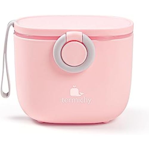 Termichy Baby Formula Dispenser, Portable Milk Powder Dispenser Container with Carry Handle and Scoop for Travel Outdoor Activities with Baby Infant, 8.8OZ, 0.55LB, 250g (Pink)