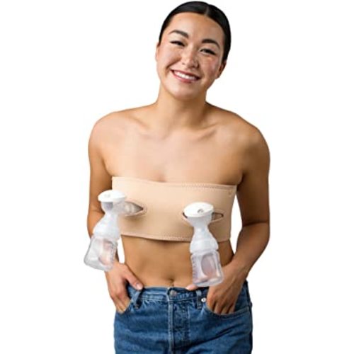 Pump Strap Hands-Free Pumping Bra, Breast Pump Bra for Breastfeeding Pumps for Women, Hands Free Pumping Bustier