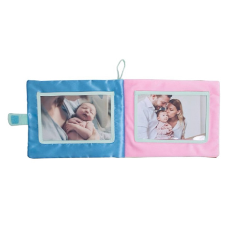 Pearhead Plush Photo Album, Baby Shower Registry Addition, Gender Neutral Baby Toy, 8.75x6.25x0.75 Inch