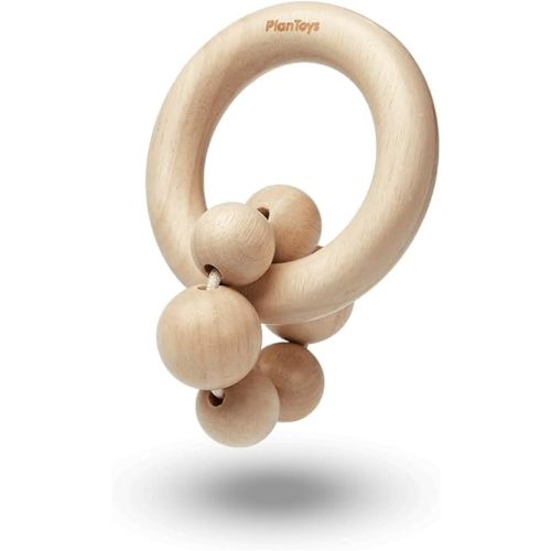 PlanToys Wooden Bead Rattle and Teether