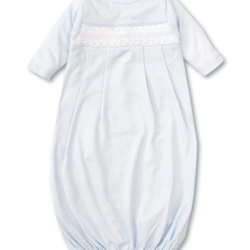 Hand Smocked CLB Charmed Blue Sack Gown