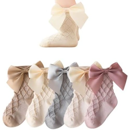 Baby Toddler Girls Ruffle Socks Little Girl Frilly Dress Socks for Newborn Infant Crew Cotton