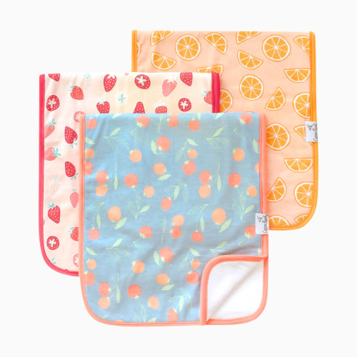 Copper Pearl Printed Burp Cloth Set - Clementine