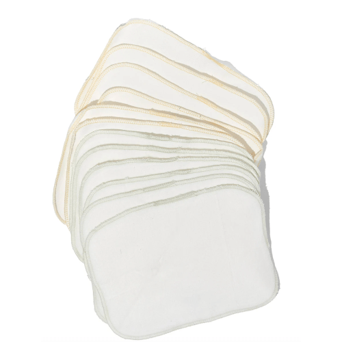 Organic Brushed Cotton Wash Cloth - Pack of 12