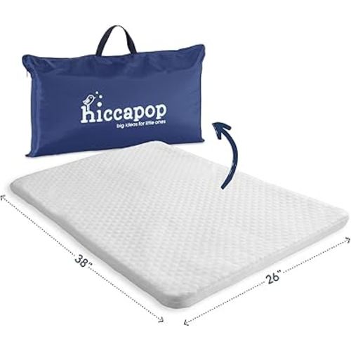hiccapop Pack and Play Mattress Pad (38"x26"x1.5"), Playard Pad, Portable Crib Mattress, 1.5" Thick