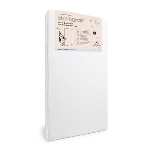 Storkcraft 6" Grow-with Me Premium Waterproof Dual-Sided Baby Crib and Toddler Bed Mattress