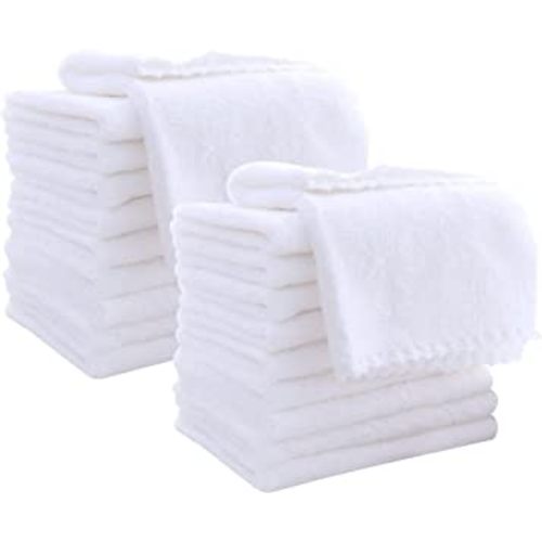 20 Pack Large Burp Cloths for Baby - 20" by 10" Ultra Absorbent Burping Cloth, Hand Washcloths, Newborn Towel - Milk Spit Up Rags - Burpy Cloths for Unisex, Boy, Girl - Burp Cloths Set(White)