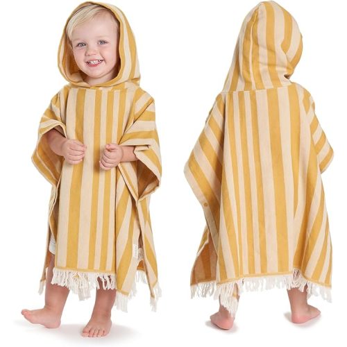 ZICOTO Stylish Hooded Beach Towel for Kids - Extra Soft and Fast Drying Poncho for Toddlers 1-3 Years is Made of Premium Cotton - Perfect Baby Cover Up for Beach Days or Pool and Bath Time Adventures