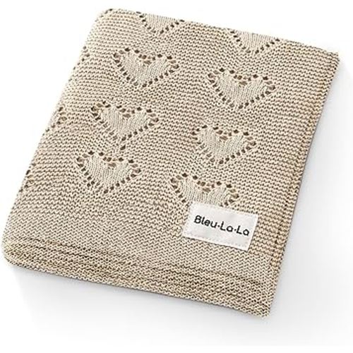 Amazon.com: 100% Luxury Cotton Heart Swaddle Knit Baby Blanket for Girls and Boys - Soft Warm Cozy Swaddling Receiving Stroller Crib Blanket for Newborns Infants & Toddlers (Oatmeal, 0-2 Years) : Baby