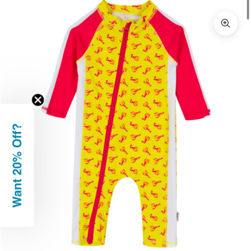 Sunsuit - Long Sleeve Romper Swimsuit | "Lobster"
