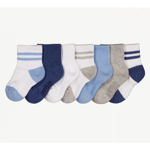 7 Pack Sports Quarter Crew Socks