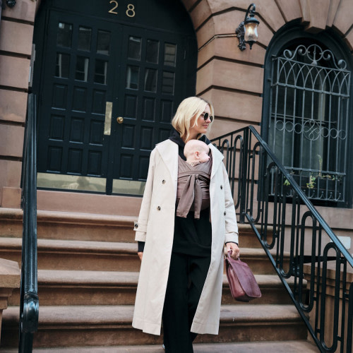 Konny Baby Wrap Carrier Flex Airmesh - Mocha, Xs-Xl