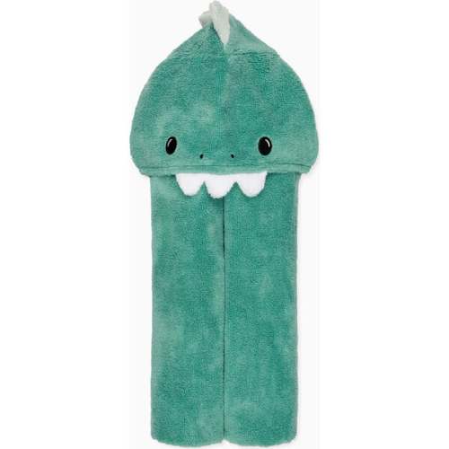 Dino Hooded Toddler Towel, Blue - MORI | Maisonette