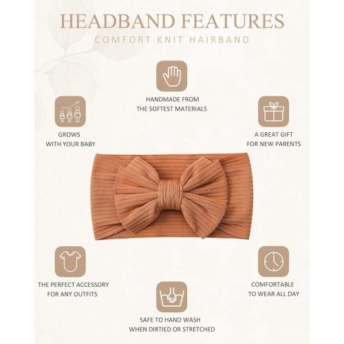 jollybows 15 PCS Baby Girls Headbands with Bows Handmade Hair Accessories Stretchy Hairbands for Newborn Infant Toddler