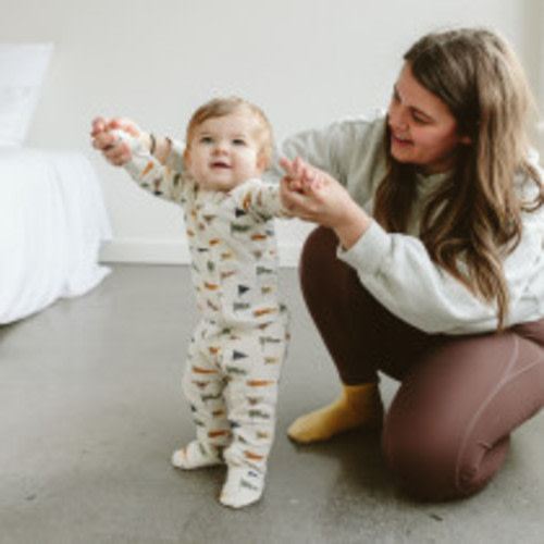 Goumi Kids Grow With You Footie- Snug Fit - Babylist Exclusive Affirmations, 0-3 M