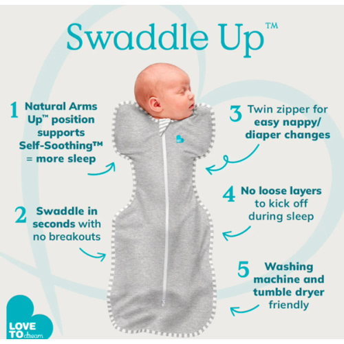 Swaddle Up™ 1.0 TOG (68-75°F) Sand Dollar Original Cotton