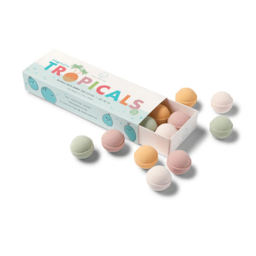 100% Natural Bath Bombs - Tropical Scents (12 Count)
