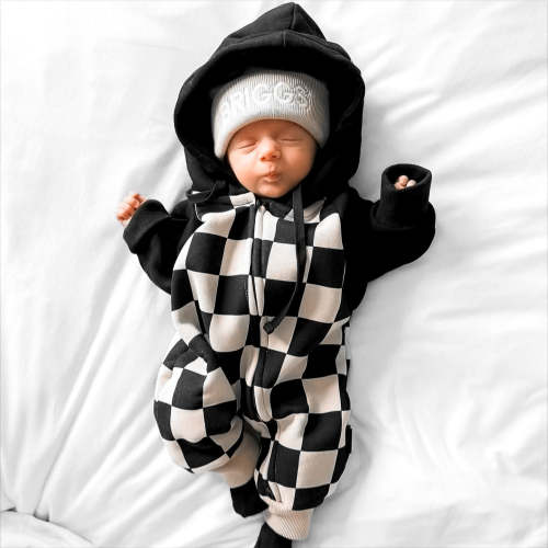 Hooded Fleece Romper in Venice (PREORDER)