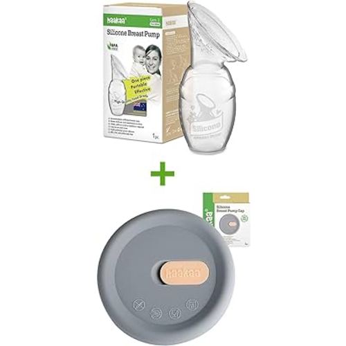 haakaa Manual Breast Pump and Silicone Cap Combo