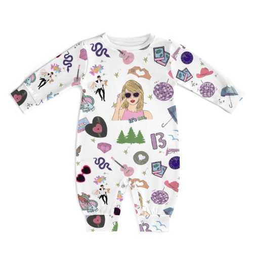 Infant Baby Toddler Romper with All Over Design Ready to Ship for Christmas and Holiday Gift Giving