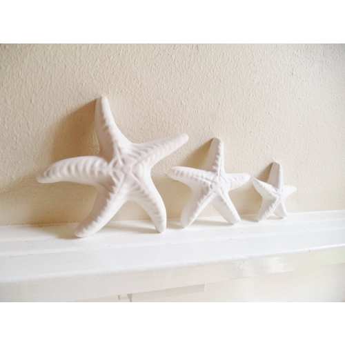 Starfish wall hanging art, nautical decor, starfish wall sculptures, beachy wall art housewarming gift, nursery art, white nautical accent