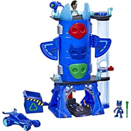PJ Masks Deluxe Battle HQ Preschool Toy, Headquarters Playset with 2 Action Figures, Cat-Car Vehicle, and More for Kids Ages 3 and Up