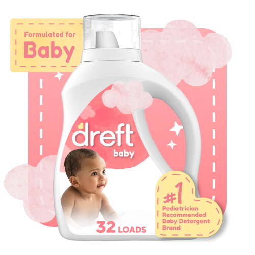 Dreft Liquid Laundry Detergent for Babies, Tackles 100% of Common Baby Stains, Unscented Laundry Detergent, 42 fl oz, 32 Loads