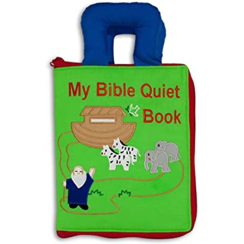 My Bible Quiet Book by My Growing Season | Interactive Fabric Activity Book for Kids | Educational Christian Toy for Toddlers & Preschoolers | Travel-Friendly and Sensory-Rich Soft Book