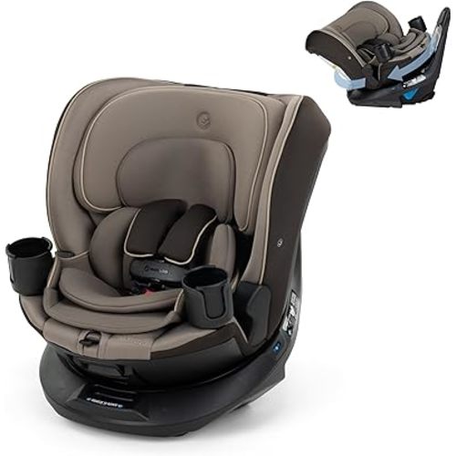 Maxi-COSI Andi 360 Rotating All-in-One Baby Convertible Car Seat, Rear Facing, Forward Facing Infant Toddler Booster, Easy Rotation, Tension System, Harness Adjust, Truffle