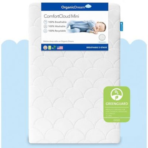 Organic Dream ComfortCloud Mini Crib Mattress - White