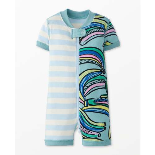 Baby Upcycled 2-Way Zip Shortie Sleeper | Hanna Andersson