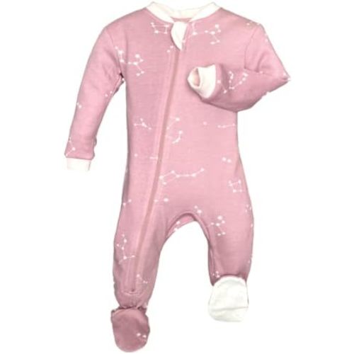 zippyjamz – Zipper Organic Sleeper Footed Onesies Sleeper Baby Pajamas with Inseam Zipper