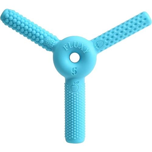 FLUXY Oral Motor Tool Therapy Sensory Motor Aid with 3 Unique Textures Blue