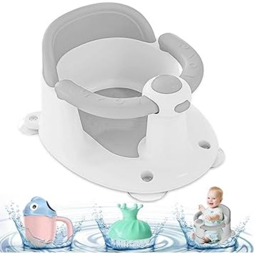 Baby Bath Seat for Babies 6 Months & Up, Bath Seats for Babies Sitting Up, Open Design Bathtub Seat for Baby, Non-slip, Compact Toddler Bath Seat.