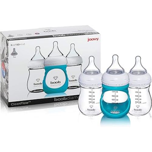 JOOVY Boob Diamond 5 Ounce 3 Piece with Turq Sleeve, 1.21 Pounds