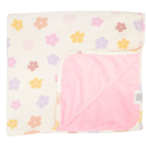 Big Daisies Small Ribbed Toddler Blanket