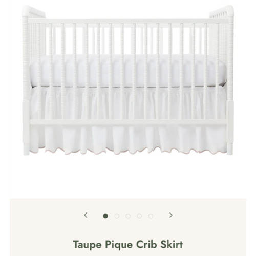 Taupe Pique Crib Skirt