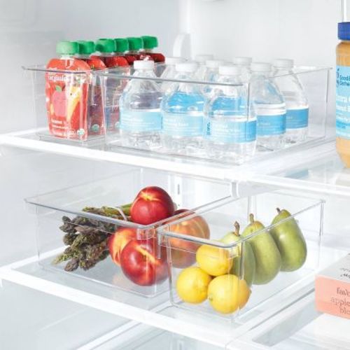 4pc Fridge & Pantry Bin Storage Set Clear - Brightroom™: Refrigerator & Pantry Organizers, Bpa-free, Hand Washable