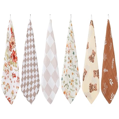 LifeTree Baby Washcloths, Muslin Face Towels, Large Wash Cloths Soft on Sensitive Skin, Absorbent for Boys & Girls, Newborn Baby & Toddlers Essentials Shower Registry Gift
