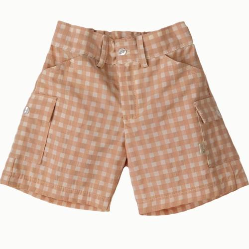 Peach and White Gingham Shorts for babies and toddlers – Shop Amour