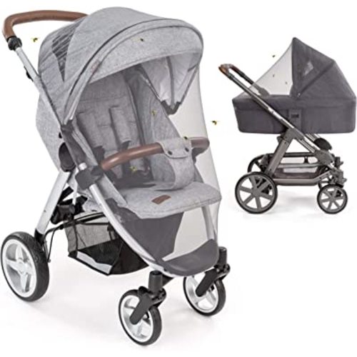 Baby Mosquito Net for Stroller and Carrycot - Jogging Stroller Insect Mesh Net - Universal Fit, Premium Quality: Machine Washable - Gray
