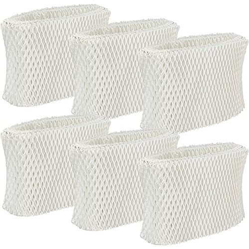 Funmit WF2 Humidifier Filter Replacement for Vicks Kaz Humidifier Starry Night Cool Mist V3500N V3700 V3100 V3900 Sunbeam 1118 1119 Honeywell HCM-300T HCM-350 WA-8D Enviracaire ECM-500 6 Pack
