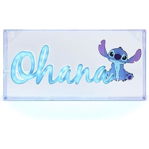 Stitch Ohana Light Officially Licensed Lilo and Stitch Lamp, Disney Collectible Gift, LED Bedside Table Bedroom Night Light Decor | Paladone