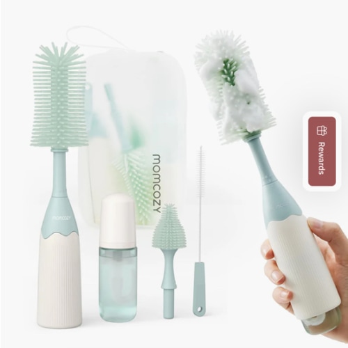 Momcozy Innovative Push-Press Design Bottle Brush Kit