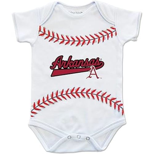 College Kids Arkansas Razorbacks MVP Baseball Infant Short Sleeve Bodysuit