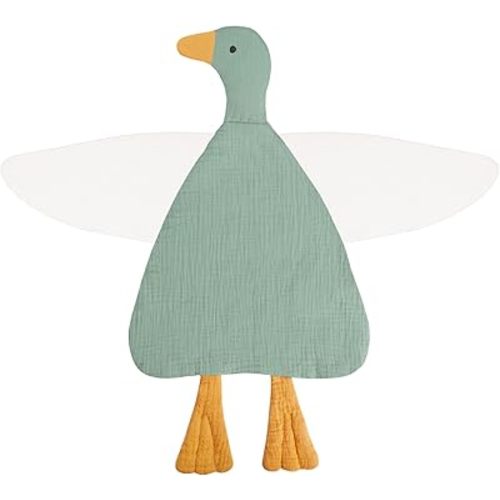 Baby Toys Lovey Blanket Soft Duck Blankets for Newborn Essentials 0-6 Months, Sensory Stuffed Animal Security Blanket for Boys and Girls (Sage, Duck)