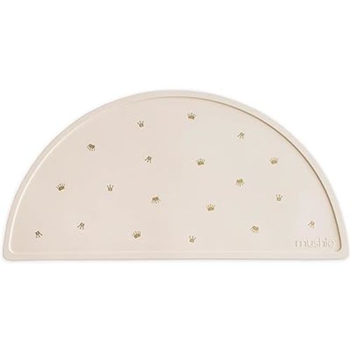 mushie Silicone Placemat for Kids | BPA-Free Non-Slip Design (Crowns)