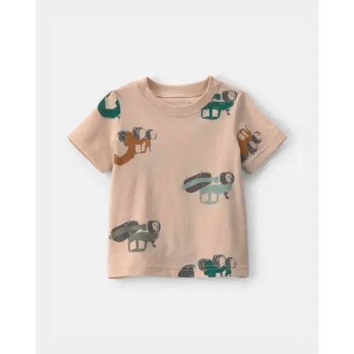 Baby Boy Construction Tee - Tan | Carter's
