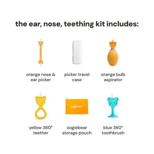 oogiebear baby ear, nose and teething kit 5 piece set - Multi