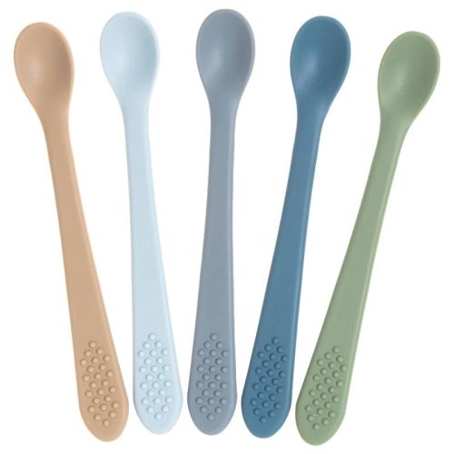 Baby Spoons - Infant Spoons First Stage – Pack of 5 Silicone Baby Spoon for Feeding - First Stage Baby Feeding Spoon Set Gum Friendly